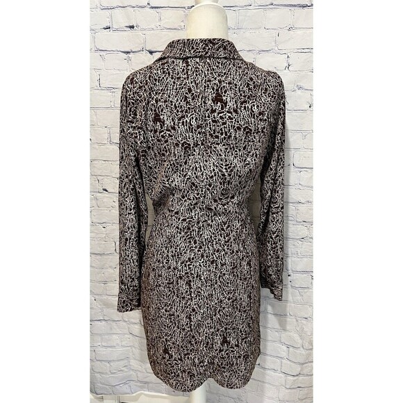 ASTR Womens Brown Snakeskin Print Long Sleeve  Shift Dress Size Large - Picture 5 of 7